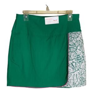 Lady Hagen Tropic Palm Wrap Skort’ in Lush Green